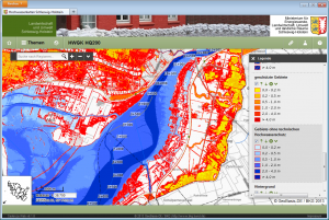 Hochwasserportal-Gefahrenkarte