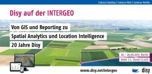 Abb. 1: Disy präsentiert auf der Intergeo 2017 die Zukunft des Geodatenmanagements.
